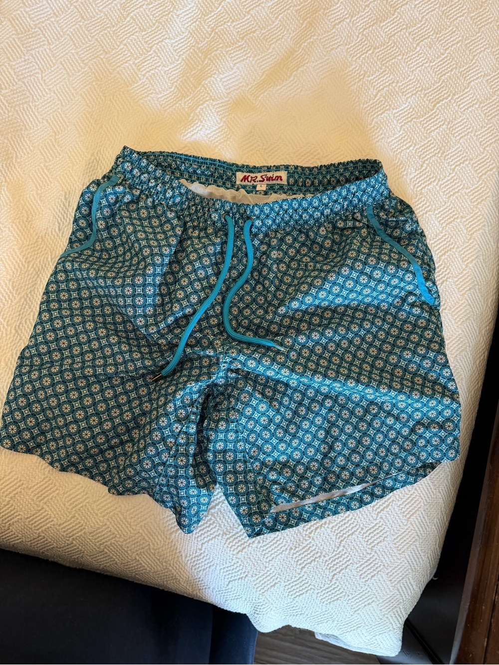 Mr.Swim Teal Patterned Swimwear Shorts